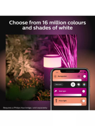 Philips Hue White and Colour Ambiance Calla LED Large Pedestal Smart Outdoor Light Extension, Black - thumbnail 5