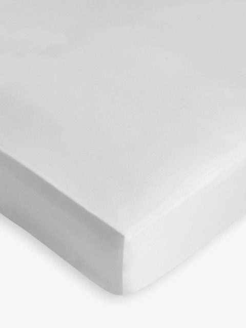 John Lewis Soft & Silky Egyptian Cotton Sateen 400 Thread Count Deep Fitted Sheet - image 1