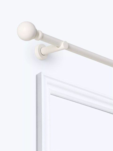 John Lewis Fixed Eyelet Metal Curtain Pole Kit with Ball Finial, Dia.28mm - image 1