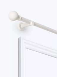 John Lewis Fixed Eyelet Metal Curtain Pole Kit with Ball Finial, Dia.28mm - thumbnail 1