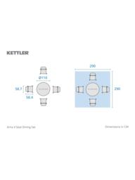 KETTLER Arna 4-Seater Round Garden Dining Table & Chairs Set, Dark Grey - thumbnail 6