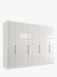 John Lewis Osaka 3m Bi-Fold Wardrobe with 8 Glass Doors
