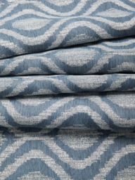 John Lewis Trellis Weave Pair Lined Eyelet Curtains, Bluestone - thumbnail 6