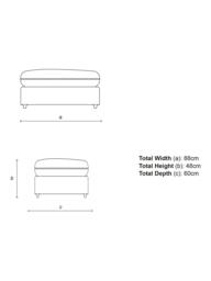 John Lewis x Sophie Conran Cocobella Footstool, Light Leg - thumbnail 2