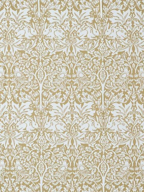 William Morris At Home Brother Rabbit Woven Made to Measure Curtains or Roman Blind, Honey