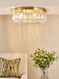 Där Sigourney Crystal Flush Ceiling Light - thumbnail 2