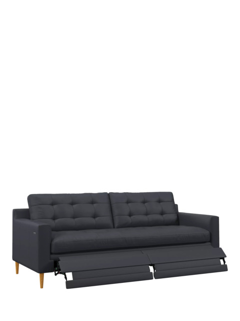 John Lewis Draper II Motion Large 3 Seater Leather Sofa, Light Leg - image 1