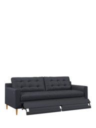 John Lewis Draper II Motion Large 3 Seater Leather Sofa, Light Leg