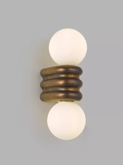John Lewis Miche Double Bathroom Wall Light, Bronze - image 1