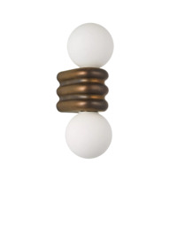 John Lewis Miche Double Bathroom Wall Light, Bronze - thumbnail 4