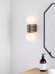 John Lewis Miche Double Bathroom Wall Light, Bronze - thumbnail 3