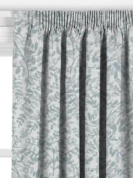 John Lewis Marlyn Leaf Made to Measure Curtains or Roman Blind, Blue - thumbnail 2