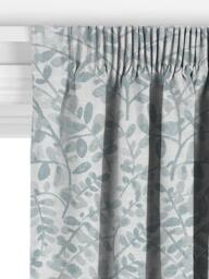 John Lewis Marlyn Leaf Made to Measure Curtains or Roman Blind, Blue - thumbnail 3