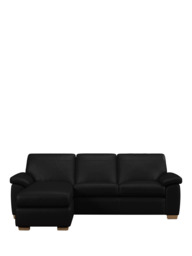 John Lewis Camden LHF Chaise Leather Sofa Bed, Light Leg - thumbnail 5