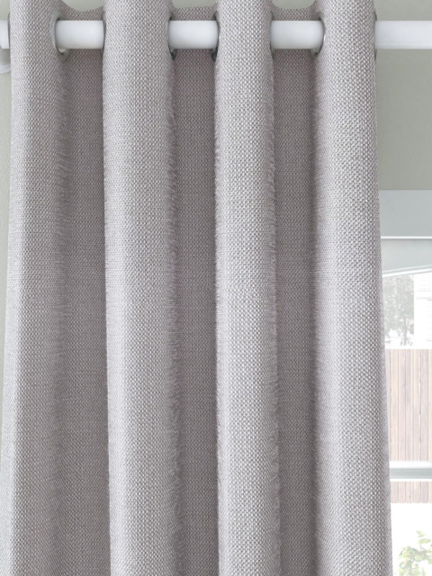 John Lewis Basket Weave Pair Blackout/Thermal Lined Eyelet Curtains