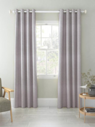 John Lewis Basket Weave Pair Blackout/Thermal Lined Eyelet Curtains - thumbnail 3
