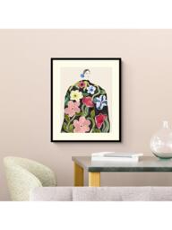 John Lewis La Poire 'Rose Coat' Framed Print & Mount, Pink/Green - thumbnail 2