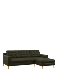 John Lewis Draper II RHF Chaise Leather Sofa, Light Leg - thumbnail 1