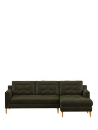John Lewis Draper II RHF Chaise Leather Sofa, Light Leg - thumbnail 5