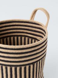 John Lewis Two-Tone Storage Baskets, Set of 2, Black Multi - thumbnail 3