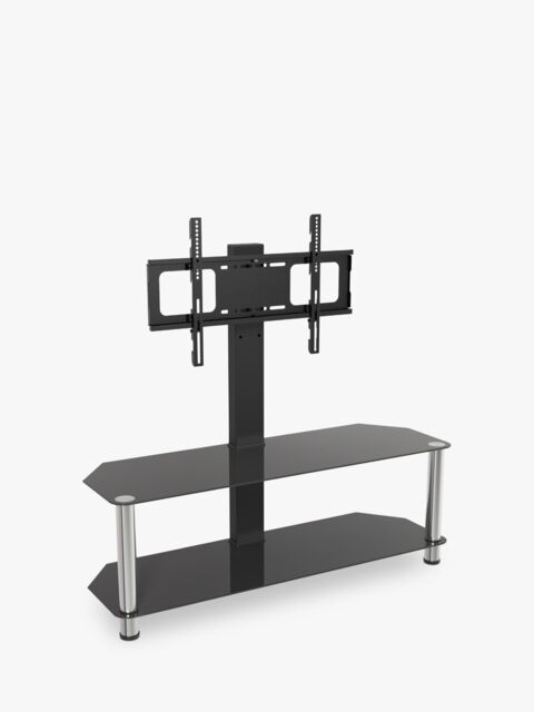 AVF SDCL1140 Corner TV Stand with Mount for TVs up to 65”, Black/Chrome - image 1