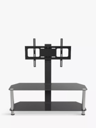 AVF SDCL1140 Corner TV Stand with Mount for TVs up to 65”, Black/Chrome - thumbnail 2