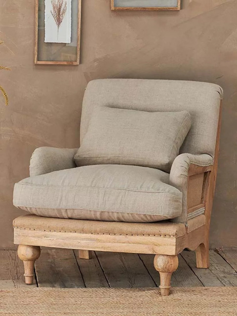 Nkuku Abe Linen Armchair - image 1