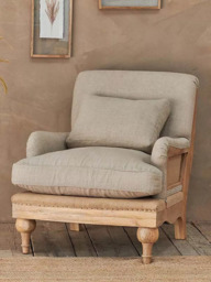 Nkuku Abe Linen Armchair - thumbnail 1