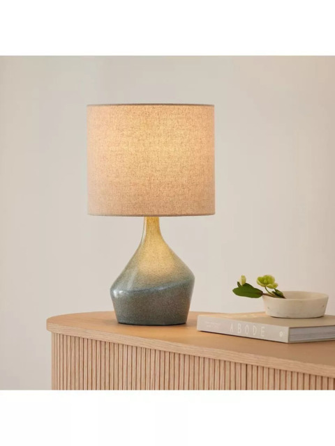 west elm Asymmetry Ceramic Table Lamp, Green Jade - image 1