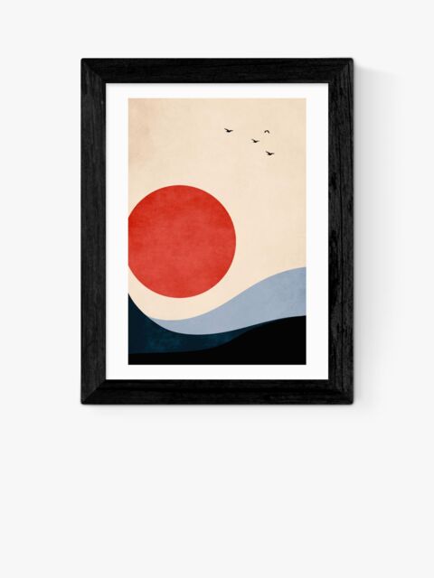 EAST END PRINTS Kubistika 'Seaside Memories' Framed Print - image 1