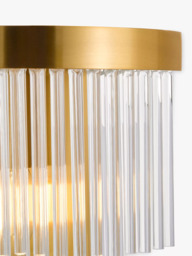 John Lewis Shiminista Chandelier Wall Light, Matte Brass - thumbnail 5