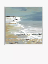 John Lewis Valeria Mravyan 'East Coast I' Framed Canvas Print, 64 x 64cm, Blue/Multi - thumbnail 1