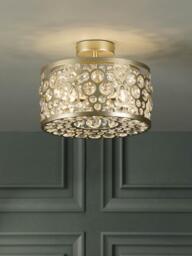 Laura Ashley Tilbrook Small Flush Ceiling Light, Champagne - thumbnail 2