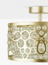 Laura Ashley Tilbrook Small Flush Ceiling Light, Champagne - thumbnail 4