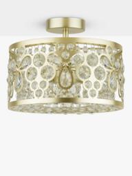 Laura Ashley Tilbrook Small Flush Ceiling Light, Champagne - thumbnail 3