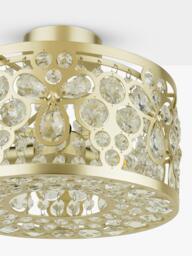 Laura Ashley Tilbrook Small Flush Ceiling Light, Champagne - thumbnail 5