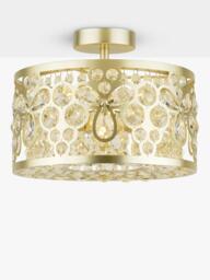 Laura Ashley Tilbrook Small Flush Ceiling Light, Champagne