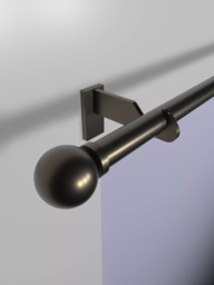 John Lewis Made to Order Select Eyelet Curtain Pole with Ball Finial, Wall Fix, Dia.25mm - thumbnail 4