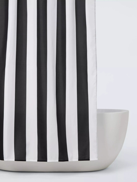 John Lewis Vertical Stripe Recycled Polyester Shower Curtain