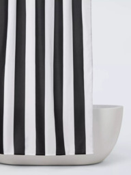 John Lewis Vertical Stripe Recycled Polyester Shower Curtain - thumbnail 1