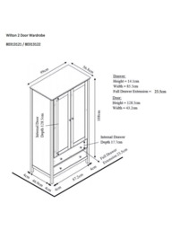 John Lewis Wilton 2 Door Wardrobe - thumbnail 2
