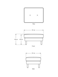 Swyft Model 04 Footstool, Dark Leg - thumbnail 2