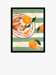 John Lewis Emily Daborn 'Le Petit Dejeuner' Framed Print, 42 x 32cm, Green/Multi