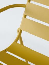 John Lewis 2-Seater Metal Garden Bench, Gold Olive - thumbnail 6