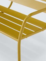 John Lewis 2-Seater Metal Garden Bench, Gold Olive - thumbnail 4