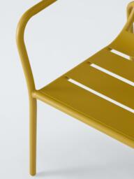 John Lewis 2-Seater Metal Garden Bench, Gold Olive - thumbnail 5