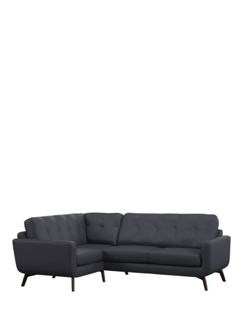 John Lewis Barbican LHF Corner End Leather Sofa, Dark Leg - image 1
