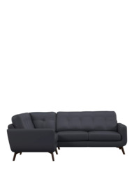 John Lewis Barbican LHF Corner End Leather Sofa, Dark Leg - thumbnail 5