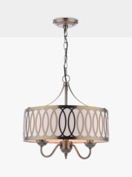 Laura Ashley Allerford Pendant Ceiling Light, Satin Bronze - thumbnail 1