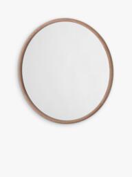 Yearn Beauf Round Oak Wood Frame Wall Mirror - thumbnail 5